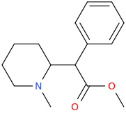 1-phenyl-1-carbomethoxy-N-methyl-1-(2-piperidinyl)methane.png