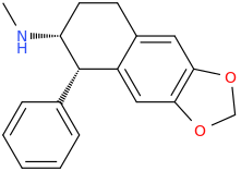 (3R,4S)-3-methylamino-4-phenyl-6,7-methylenedioxytetralin.png