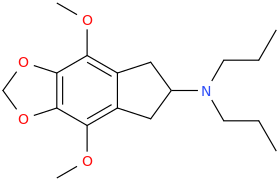 N,N-dipropyl-2-amino-4,7-dimethoxy-5,6-methylenedioxyindan.png