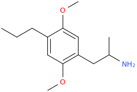 1-(4-propyl-2,5-dimethoxyphenyl)-2-aminopropane.png
