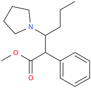 1-carbomethoxy-1-phenyl-2-(1-pyrrolidinyl)pentane.png