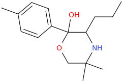 2-(4-methylphenyl)-3-propyl-5%2C5-dimethyl-2-morpholinol.png