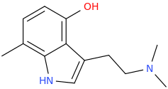 1-(4-hydroxy-7-methylindole-3-yl)-2-dimethylaminoethane.png