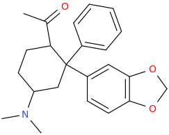 4-(1-oxoethyl)-3-(3,4-methylenedioxyphenyl)-3-phenyl-1-(dimethylamino)cyclohexane.png