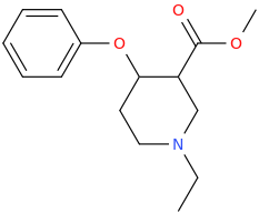 1-ethyl-3-carbomethoxypiperidin-4-yl phenyl ether.png