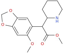 1-(piperidin-2-yl)-1-carbomethoxy-1-(2-methoxy-4,5-methylenedioxyphenyl)methane.png
