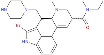 4-(1-piperazinylmethyl)-N-methyl-N-ethyl-2-bromolysergamide.png