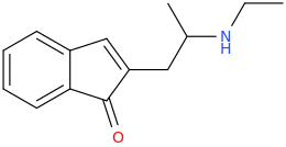 1-(1-oxoindene-2-yl)-2-ethylaminopropane.png