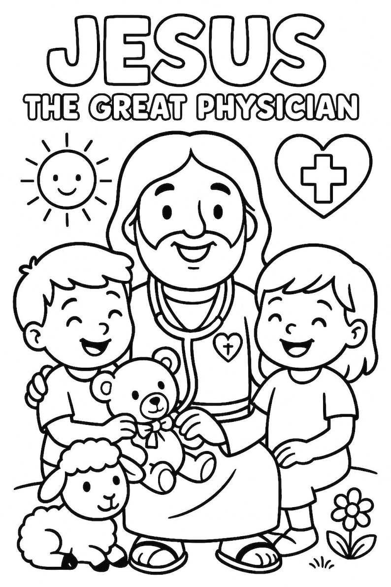 Jesus the Great Physician Coloring Page | Christian Kids Printable ...