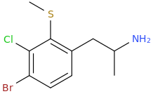 1-(3-chloro-4-bromo-2-methylmercaptophenyl)-2-aminopropane.png