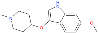  6-methoxyindole-3-yl 1-methylpiperidin-4-yl ether.png