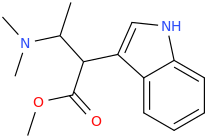 1-carbomethoxy-1-(indole-3-yl)-2-dimethylaminopropane.png