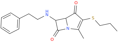 6-(2-phenylethylamino)-2-methyl-3-(propylthio)-4,7-dioxo-1-azabicyclo[3.2.0]hept-2-ene.png