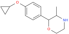1-(4-cyclopropyloxyphenyl)-2-oxa-5-aza-6-methylcyclohexane.png