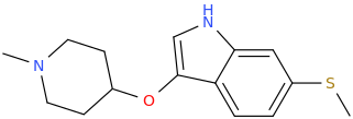 6-methylthioindole-3-yl 1-methyl-piperidin-4-yl ether.png