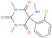 1-methylamino-1-(2-chlorophenyl)-(2,4,6-trioxo-3,5-diaza-3,5-dimethylcyclohexane).png
