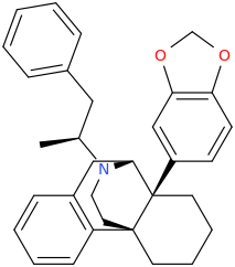 (1S)-17-(1-methyl-2-phenylethyl)-14-(3,4-methylenedioxyphenyl)-morphinan.png