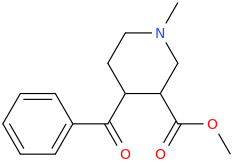 1-methyl-3-carbomethoxy-4-phenylmethanoneyl-azacyclohexane.png