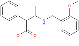 1-phenyl-1-carbomethoxy-2-methyl-3-aza-4-(2-methoxyphenyl)butane.png