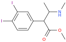 1-(3,4-diiodophenyl)-2-methylamino-1-carbomethoxypropane.png