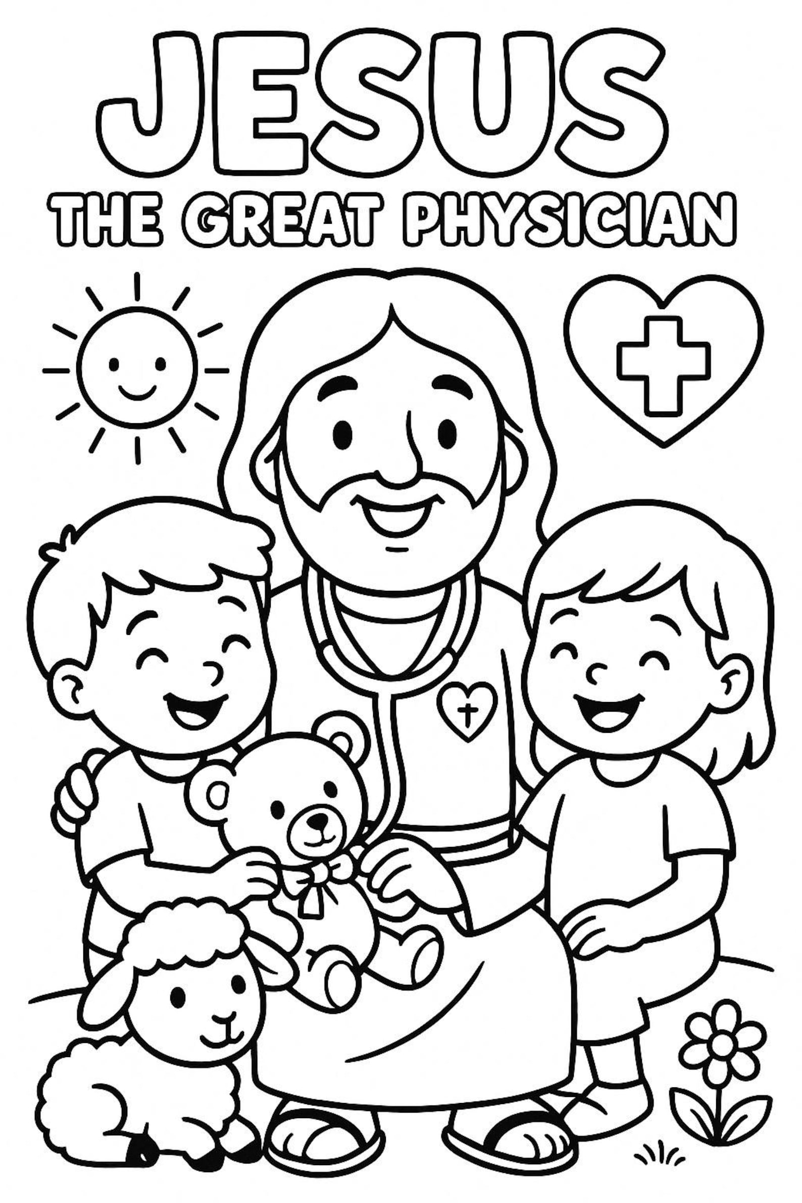 Jesus the Great Physician Coloring Page | Christian Kids Printable ...