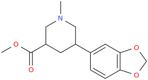 1-methyl-3-(3,4-methylenedioxyphenyl)-5-carbomethoxypiperidine.png