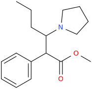 1-phenyl-1-carbomethoxy-2-(pyrrolidin-1-yl)pentane.png