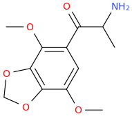 1-(2,5-dimethoxy-3,4-methylenedioxyphenyl)-1-oxo-2-aminopropane.png