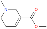 N-methyl-3-carbomethoxy-1,2,5,6-tetrahydropyridine.png