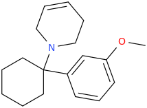 1-(1-azacyclohex-3-ene-1-yl)-(3-methoxyphenyl)cyclohexane.png