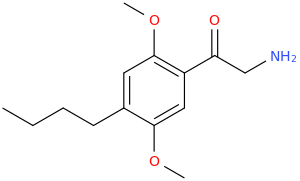 1-(2,5-dimethoxy-4-butylphenyl)-1-oxo-2-aminoethane.png