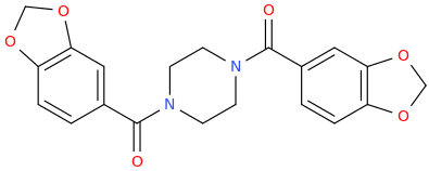 1,4-bis-(3,4-methylenedioxyphenylmethanone-yl)piperazine.png