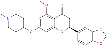 7-(1-methyl-piperidin-4-yl)-oxy-(2S)-5-methoxy-(3%27,4%27-methylenedioxy)-flavan-4-one.png