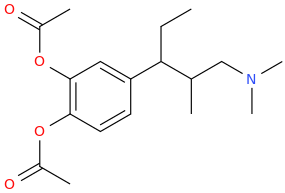 3-(3,4-diacetoxyphenyl)-4-methyl-5-(dimethylamino)pentane.png
