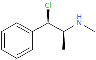(1R,2S)-1-phenyl-1-chloro-2-methylaminopropane.png
