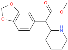 1-(3,4-methylenedioxyphenyl)-1-carbomethoxy-1-(piperidin-2-yl)methane.png