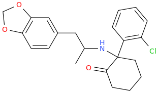 N-(2-(3,4-methylenedioxyphenyl)-1-methylethyl)-2-(2-chlorophenyl)-2-aminocyclohexanone.png