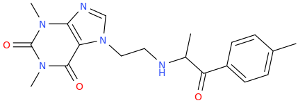 (RS)-7-%5B2-%5B(1-keto-4-methyl-1-phenylpropan-2-yl)amino%5Dethyl%5D-1%2C3-dimethylpurine-2%2C6-dione.png