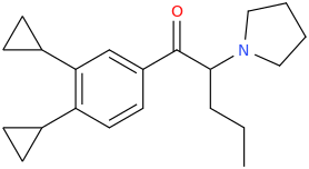 1-(3,4-dicyclopropylphenyl)-1-oxo-2-(1-pyrrolidinyl)pentane.png