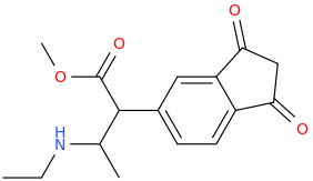 N-ethyl-1-(1,3-dioxoindan-5-yl)-2-amino-1-carbomethoxypropane.png