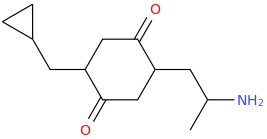 1-(2,5-dioxo-4-(cyclopropylmethyl)cyclohexyl)-2-aminopropane.png