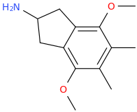 2-amino-4,7-dimethoxy-5,6-dimethylindan.png
