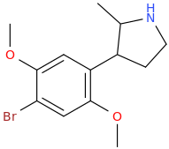 2-methyl-3-(4-bromo-2,5-dimethoxyphenyl)pyrrolidine.png