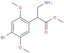 1-(2,5-dimethoxy-4-bromophenyl)-1-carbomethoxy-2-aminoethane.png