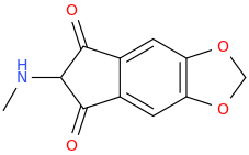 2-methylamino-1,3-dioxo-5,6-methylenedioxyindan.png