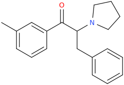 1-(3-methylphenyl)-1-oxo-2-(1-pyrrolidinyl)-3-phenylpropane.png