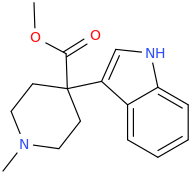 N-methyl-4-(indole-3-yl)-4-carbomethoxypiperidine.png