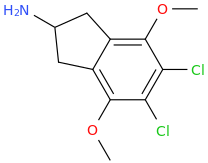 5,6-dichloro-4,7-dimethoxy-2-aminoindan.png
