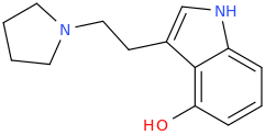 2-(1-pyrrolidinyl)-1-(4-hydroxyindole-3-yl)ethane.png