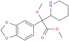 1-(3,4-methylenedioxyphenyl)-1-carbomethoxy-1-methoxy-1-(2-piperidinyl)methane.png